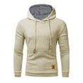 thumbnail image 1 of Fo Sweat à Capuche Classique Matelassé à Motif Carré pour Hommes (Beige, 3TG), 1 of 10