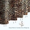 thumbnail image 6 of Brown and Black Leopard Print Shower Curtain 36"x72" ,Bathroom Decorative Shower Curtains Set with 12 Hooks,Modern Waterproof Washable Shower Curtain, 6 of 6