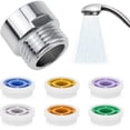 thumbnail image 1 of Ahorrador de agua ecológico para cabezales de ducha y baños de cocina, reduce el flujo sin comprometer el rendimiento Reductor de flujo de ducha con rosca de media pulgada, 1 of 8