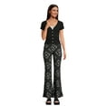 thumbnail image 2 of No Boundaries Juniors Print Flare Pants, 32" Inseam, Sizes XS-XXXL, 2 of 5