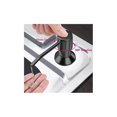 thumbnail image 5 of Dispensador de jabón para fregadero de cocina, dispensador de detergente incorporado de acero inoxidable de cocina de 350 ml, dispensador de jabón recargable con bomba giratoria de 360° (negro mate, 5 of 5