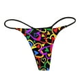 thumbnail image 4 of Charmgo Thongs for Women Clearance, Valentines Day Thong Panties Womens Low Rise Lace Panties Comfy Thongs, Womens Underwear, G String Thongs for Women Watermelon Red, 4 of 5