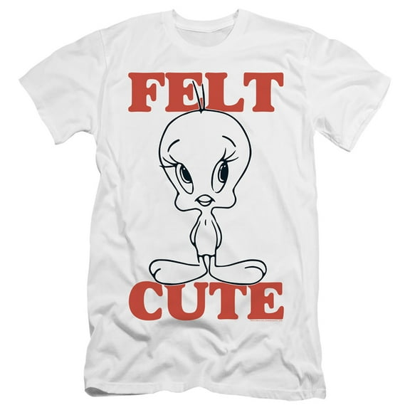 Looney Tunes Felt Cute HBO S/S Adult 30/1 T-Shirt White