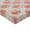 thumbnail image 4 of Ambesonne Flowers Vintage Fitted Sheet, Repetitive Roses, Twin XL Size, Pale Rose Eggshell, 4 of 5