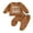 Brown, variant on Baby Toddler Boys Pants Clothing Set,0 6 12 18 24 Months 2T 3T Long Sleeve Crew Neck Letters Print Sweatshirt with Elastic Waist Sweatpants Infant Clothes