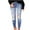 Blue, variant on YYDGH Women Skinny Ripped Jeans Stretch Distressed Destroyed Denim Pants Black S