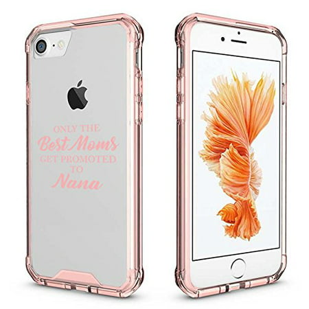 For Apple iPhone Clear Shockproof Bumper Case Hard Cover The Best Moms Get Promoted To Nana (Pink for iPhone
