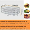 thumbnail image 2 of Paraugas Stackable Three-Layer Multi-Function Air Fryer Rack Compatible with NINJA Foodi Dual Zone Oil-Free Fryer [AF400EU]/[AF300EU], Accessory for Air Fryer DRIVE, 2 of 5