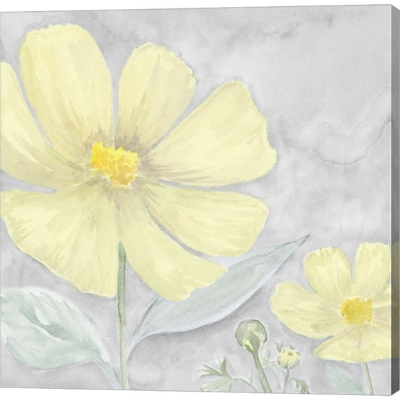 Great Art Now Peaceful Repose Gray & Yellow III by Tara Reed, Canvas Wall Art, 24W x 24H