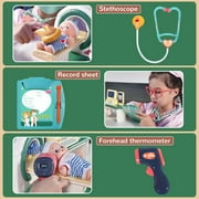 Hospital Playset, 12PCS Doctor Play Toys, CT Machine Model with Light Voice, Educational Learning Gift for Boy Girl