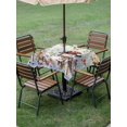 thumbnail image 3 of Outdoor Tablecloth with Umbrella Hole and Zipper, Christmas Snowman Square Table Cloth 54x54 Inch Waterproof Tablecloth, Xmas Tree Snowflake Eucalyptus Picnic Table Cover for Patio Camping, 3 of 7
