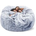 thumbnail image 1 of Lazy Sofa Bean Bag Artificial Fur Bean Bag Bean Sofa, 1 of 2