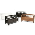 thumbnail image 3 of Simpli Home Brooklyn SOLID WOOD 48 inch Wide Contemporary Entryway Storage Bench in Black, 3 of 11