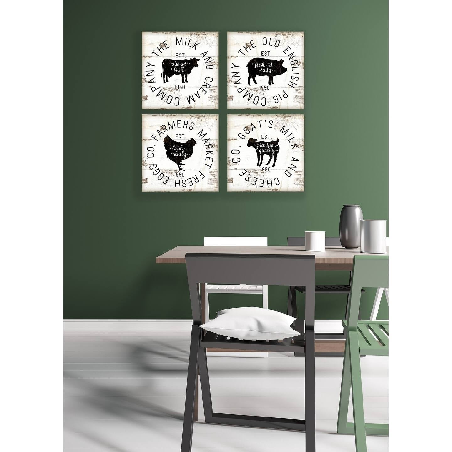 Stupell Milk and Cream Company Sign Canvas Wall Art 17 x 17