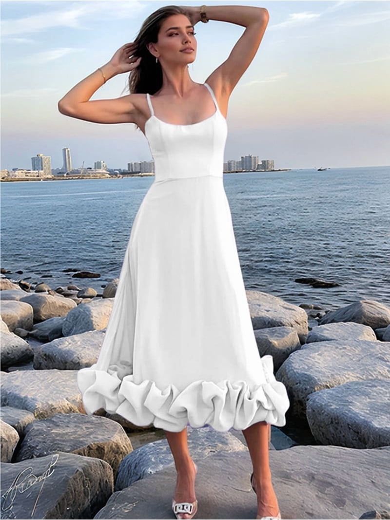 white flowy a line dress Flowy A-line Wedding Dress, Silk Chiffon Wedding Dress, Open Back Wedding Dress, Lace Wedding Dress, Lace Bridal Gown, Cap Sleeves