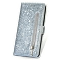 thumbnail image 6 of Allytech Glitter Case for Samsung Galaxy A05S, Bling PU Leather Flip Folio Stand Cards Holder Anti-Scratch Shockproof Bumper Wallet Case Cover for Galaxy A05S - Silver, 6 of 6