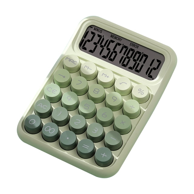Jovati Cute Calculator Small Portable Scientific Calculator For Students 12 Digits Mini Body Plastic Keys Non-slip Bottom Pad Clear Keys