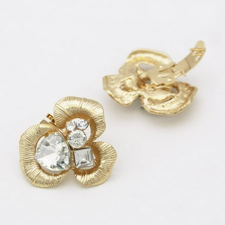 

1pcs Shoe Accessories Wedding Bride Flower Rhinestone Shoe Clip Charm Buckle Shoe Decorations Shiny Decorative Clips GOLD