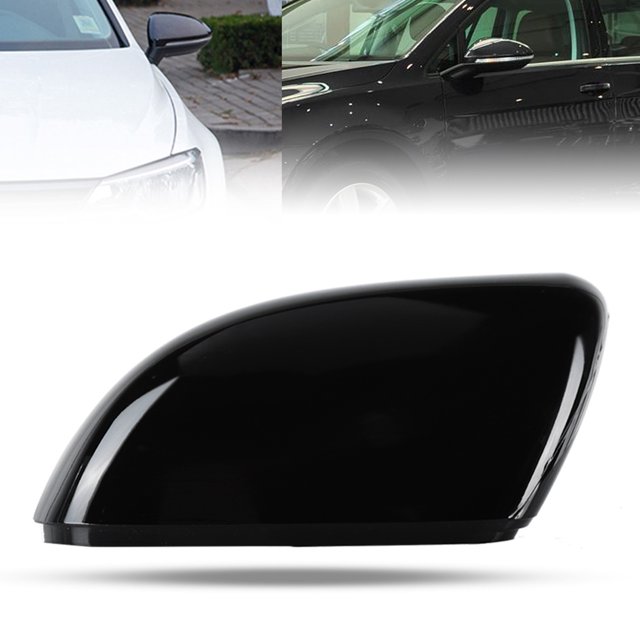Carcasa Negra para espejo Retrovisor Izquierdo de Coche, Tapa de Cubierta Negra Brillante Para Reemplazo de Carcasa de Espejo de Coche Para