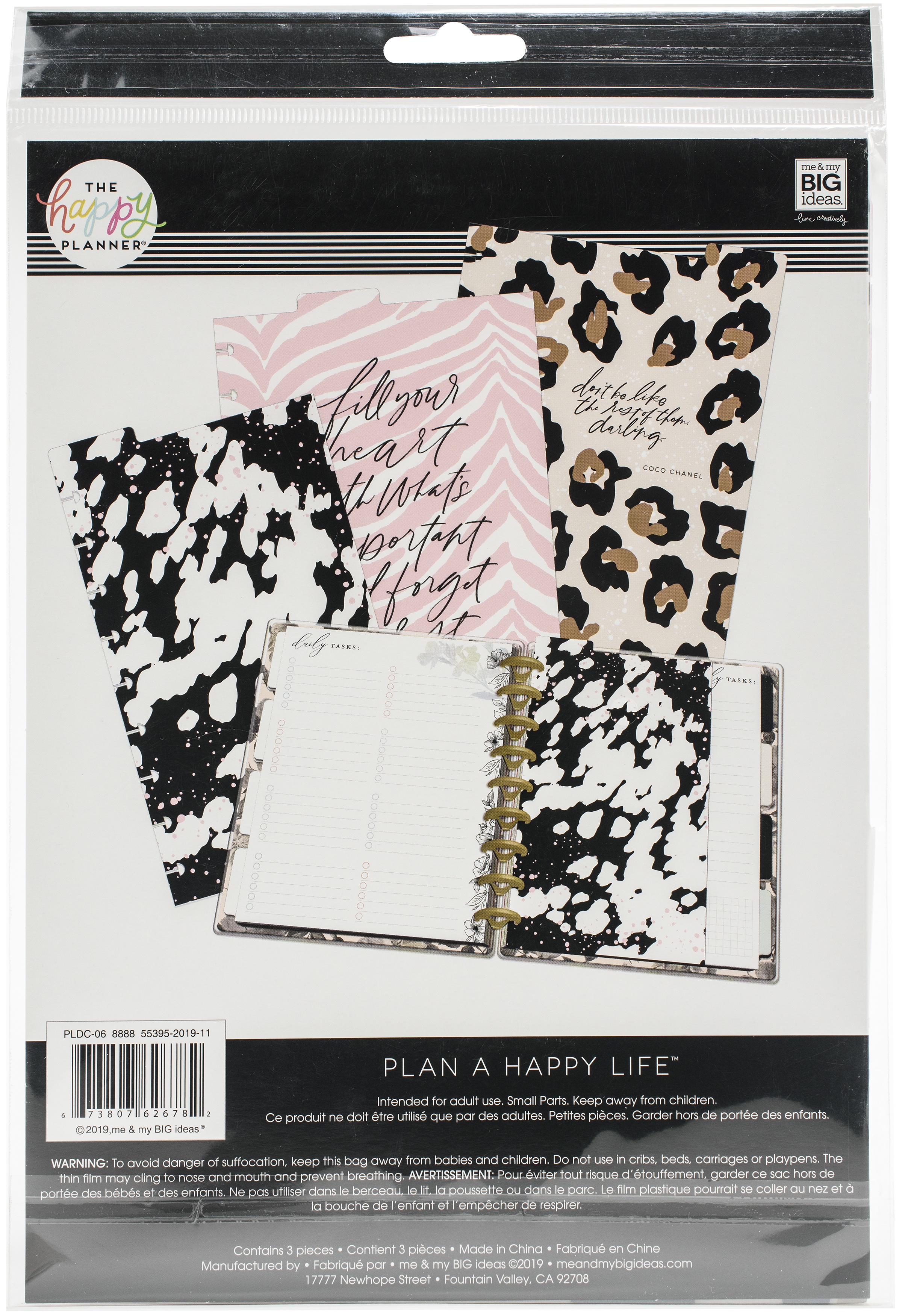 Happy Planner X Rongrong Medium Dashboards 3 Pkg Everyday Walmart Com Walmart Com