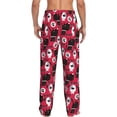 thumbnail image 3 of Uemuo Cute Dog Pattern Men's Wide Leg Palazzo Lounge Pants with Pockets Light Weight Loose Comfy Casual Pajama Pants-, 3 of 9