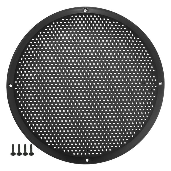 Unique Bargains 1 Pcs 10" Car Speaker Grills Cover Mesh Round Audio Subwoofer Protector with Mounting Screws Iron Black