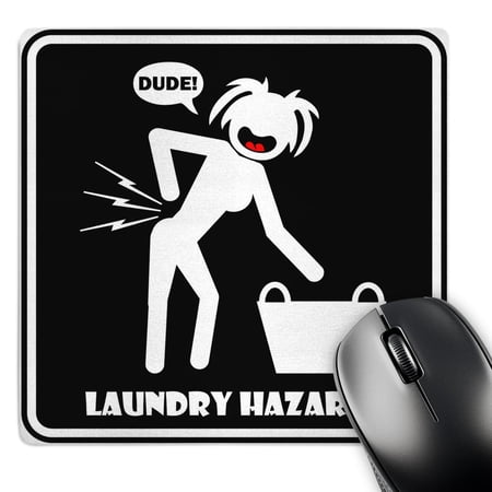 3dRose  HAZARDS laundry hazard black sign 2  MousePad price history on PriceWatchPro