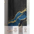 thumbnail image 6 of Blue Gold Marble Sheer Curtains 108 Inches Long 2 Panels Grey Luxury Modern Abstract Wave Texture Light Filtering Semi Sheer Window Curtains Drapes for Bedroom Living Room 52"x108", 6 of 7