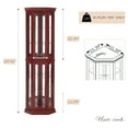 thumbnail image 6 of CKEASEAN Corner Curio Cabinet with Light Bulb, Tempered Glass Doors, Floor Standing Glass Display Cage with 6 Tempered Glass Shelves, Wine Cabinet Storage Rack for Bar and Liquor Storage, 6 of 10