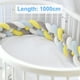 thumbnail image 4 of Almohada de cama trenzada de cuatro hebras con bolas de nudo largo tejidas, tira anticolisión para niños, 4 of 5