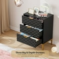 thumbnail image 2 of Huisuilinss 3 Drawer Dresser For Bedroom,Chest Of Drawers,Modern Nightstand,Wood Dresser With Wide Top,Deep Drawers,Side Table For Living Room Hallway Closet Entryway, 2 of 8