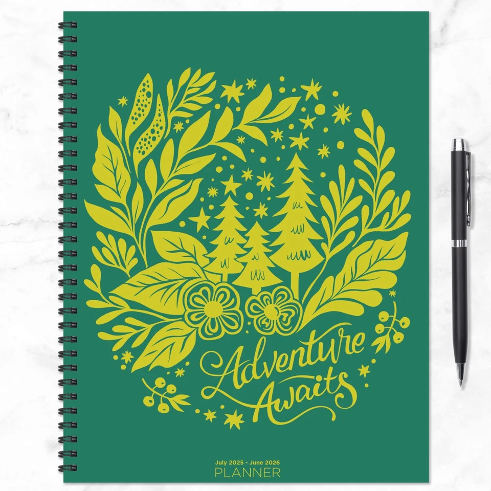 July 2025 - June 2026 Adventure Large Weekly Monthly Planner