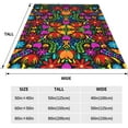 thumbnail image 5 of Colorful Mexican Floral Blanket, Flannel Blanket Fluffy Cozy Fuzzy Throws Non-Shedding for Nap Bed Sofa Couch Home Decor, 5 of 6