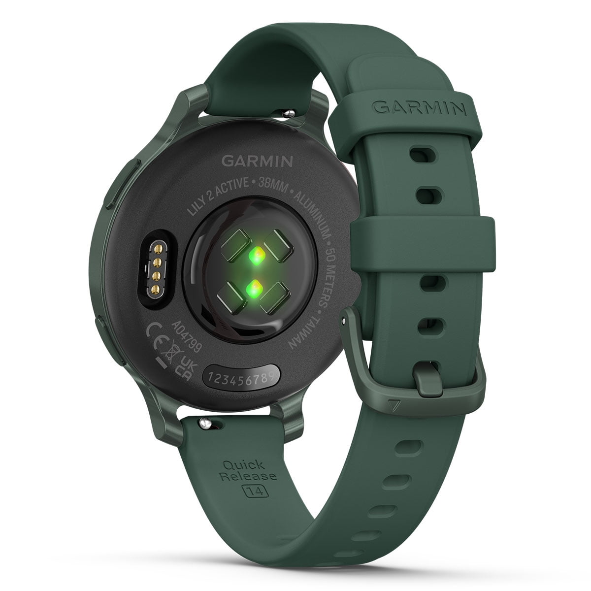 Garmin Lily 2 Active (Jasper Green) Women's Fitness Smartwatch Bundle - Bright Touchscreen Display, Built-in GPS, All-Day Health Monitoring, 9 Days Battery Portable Charger