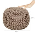 thumbnail image 3 of Lychee Knitted Cotton Pouf Ottoman, 3 of 7