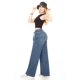 thumbnail image 3 of Pantalón Dama Pierna Ancha mezclilla SAVI JEANS azul oscuro 7, 3 of 5