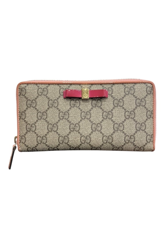 Pre-Owned Gucci GG Supreme Canvas Long Wallet 388680 Free Shipping