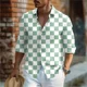 thumbnail image 1 of 2024 Nuevo estilo de caballero hawaiano a cuadros cuadrados Venta caliente Casual Fiesta al aire libre Suave y cómodo Top para hombre Talla grande S-6XL, 1 of 6