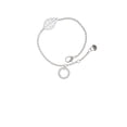 thumbnail image 2 of Delight Jewelry Silvertone With Brave Wings Eternity Ring - Silvertone Leaf Delicate Bracelet, 6.25+1.75", 2 of 4