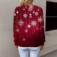 thumbnail image 4 of Chandails d'Automne Grande Taille pour Femmes Chandails de Noël pour Femmes 2025 Col Rond Vacances d'Hiver Mignons Pulls Rouges G, 4 of 7