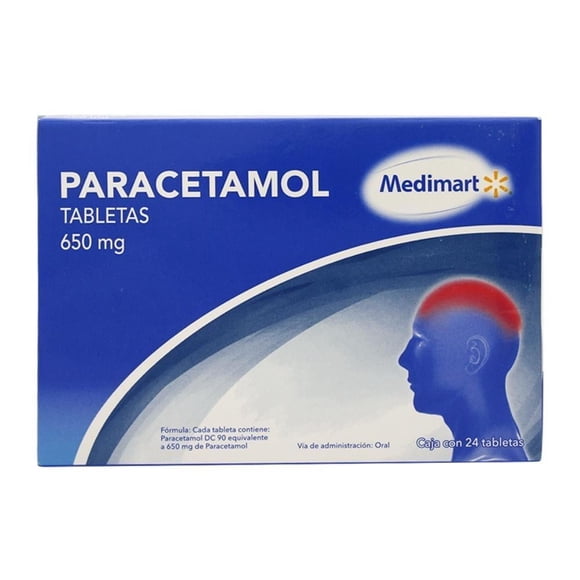 Paracetamol Medimart 650 mg, 24 tabletas