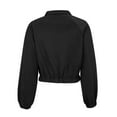 thumbnail image 3 of iHPH7 Suede Jacket Women Athletic Jacket Women Cropped Jacket Womens Jackets Casual Zip Up Jacket Casual Outerwear Workout Jackets for Woman Black XL, 3 of 9
