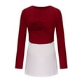 thumbnail image 2 of Diufon Women's Maternity Nursing Top Long Sleeve Round Neck Blouse Color Patchwork Postpartum Breastfeeding Clothes, 2 of 6