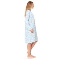 thumbnail image 4 of Lati Fashion Women Nightgown Sleepwear Pajamas Female Long Sleeve Sleep Dress Nightshirt Blue XXL, 4 of 4
