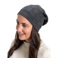 thumbnail image 2 of Candid Charcoal Slouchy Cotton Beanie Men Women All Season, 2 of 2