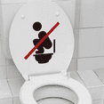 thumbnail image 6 of Warning Decals for Toilet Adhesive No Squatting Toilet Warning Stickers Peel and Stick Bathroom Reminder Signs for Bars, 6 of 8