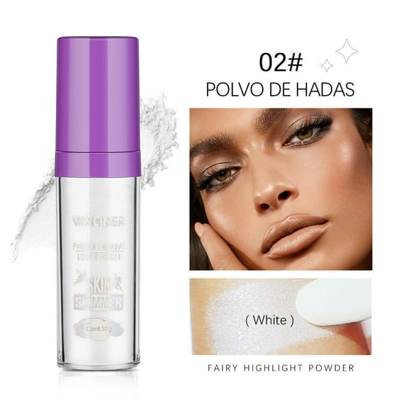 Bilqis Fairy Stick Highlight Powder, Stick Puff Fairy Bomb, Loose Powder Brush Stick Contouring Powder Shimming Powder for Eyes, Face, Body