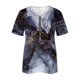 thumbnail image 4 of Fiudx Camisas para Mujer Blusa Informal de Manga Corta con Cremallera y Cuello Redondo para Mujer, 4 of 5