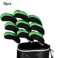 thumbnail image 6 of 10Pcs Neoprene Golf Iron Headcovers, Golf Club Head Cover, Men Women Irons Protector, Golf Accessories Fits All Brands Viewable Window Guard Green, 6 of 9