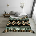 thumbnail image 2 of YFYANG Lightweight Warm Flannel Blanket, Vintage Brown Decorative Stripes Throw Blanket for Bed, Sofa, Travel, Camping, 80"x60", 2 of 7